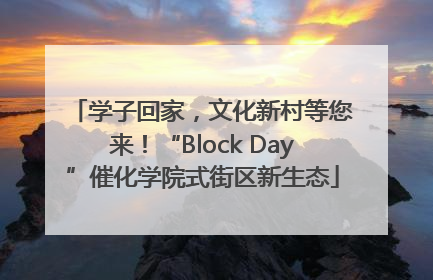 学子回家，文化新村等您来！“Block Day”催化学院式街区新生态